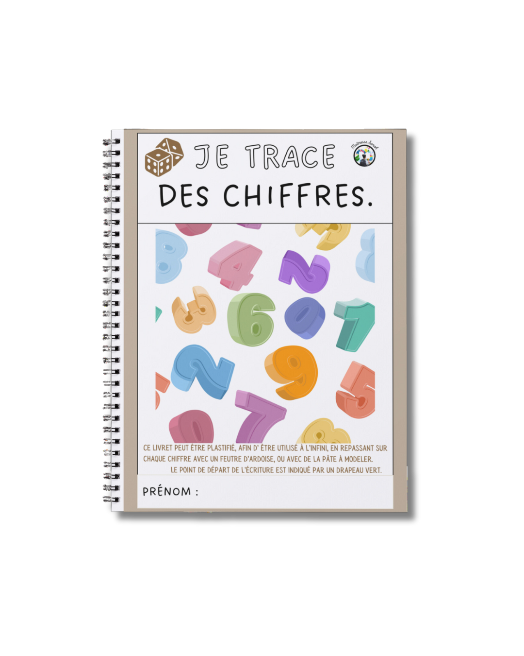 Notre livret PDF - "Je trace des chiffres" de 2 à 5 ans.