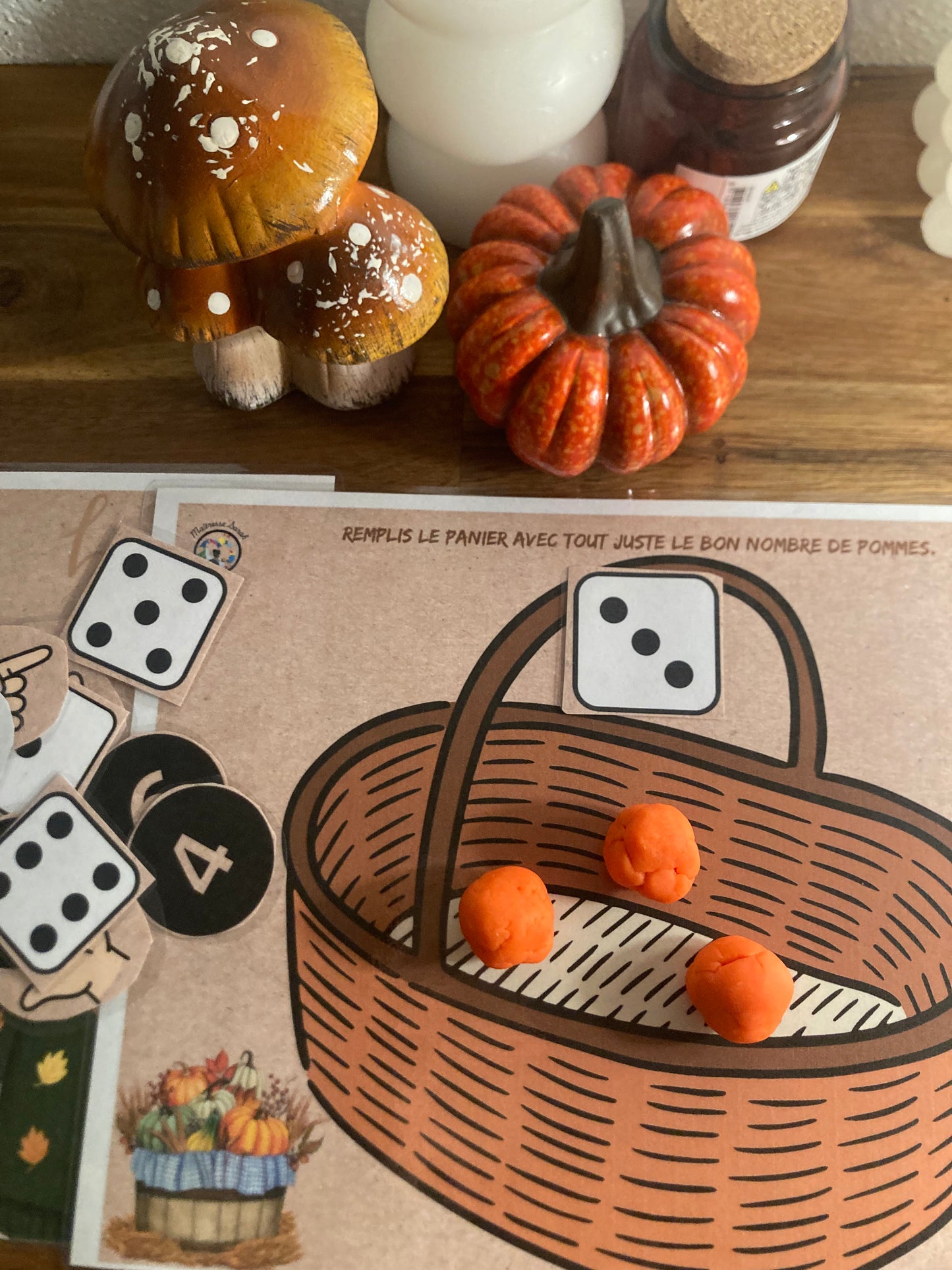 Notre atelier PHYSIQUE - Dénombrer sur le thème de l’automne