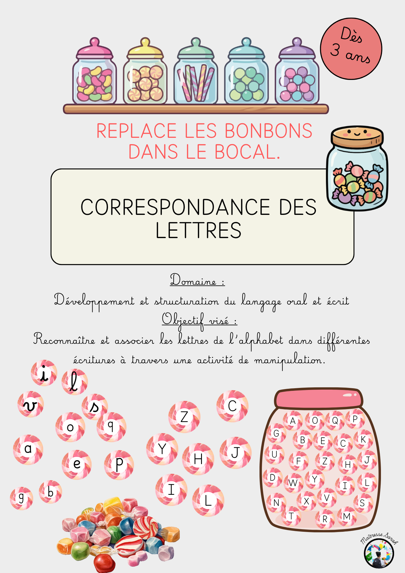 Bonbons et lettres 🍭🍬