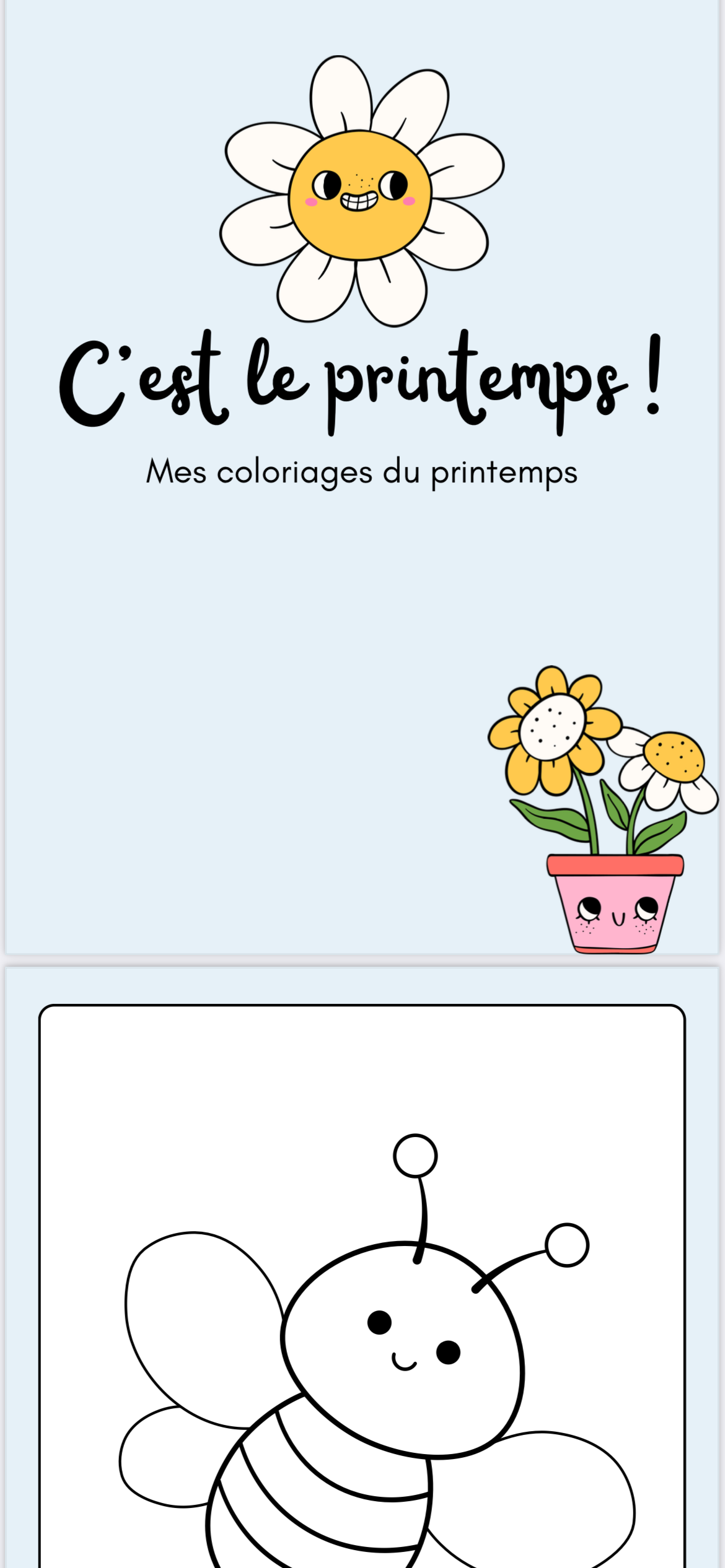 🌸🎨 Livret de coloriage "C’est le printemps" – Gratuit ! 🌿🖍
