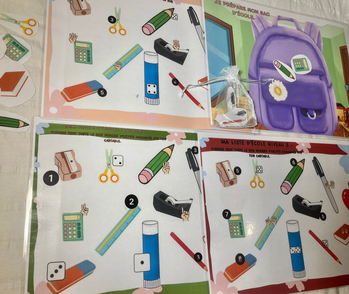 Notre atelier PDF - "Je prépare mon sac d'école"