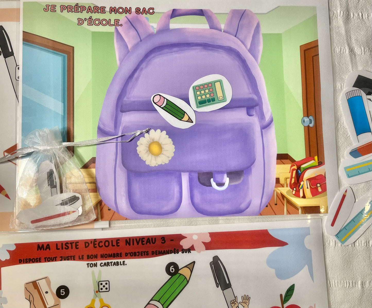 Notre atelier PDF - "Je prépare mon sac d'école"
