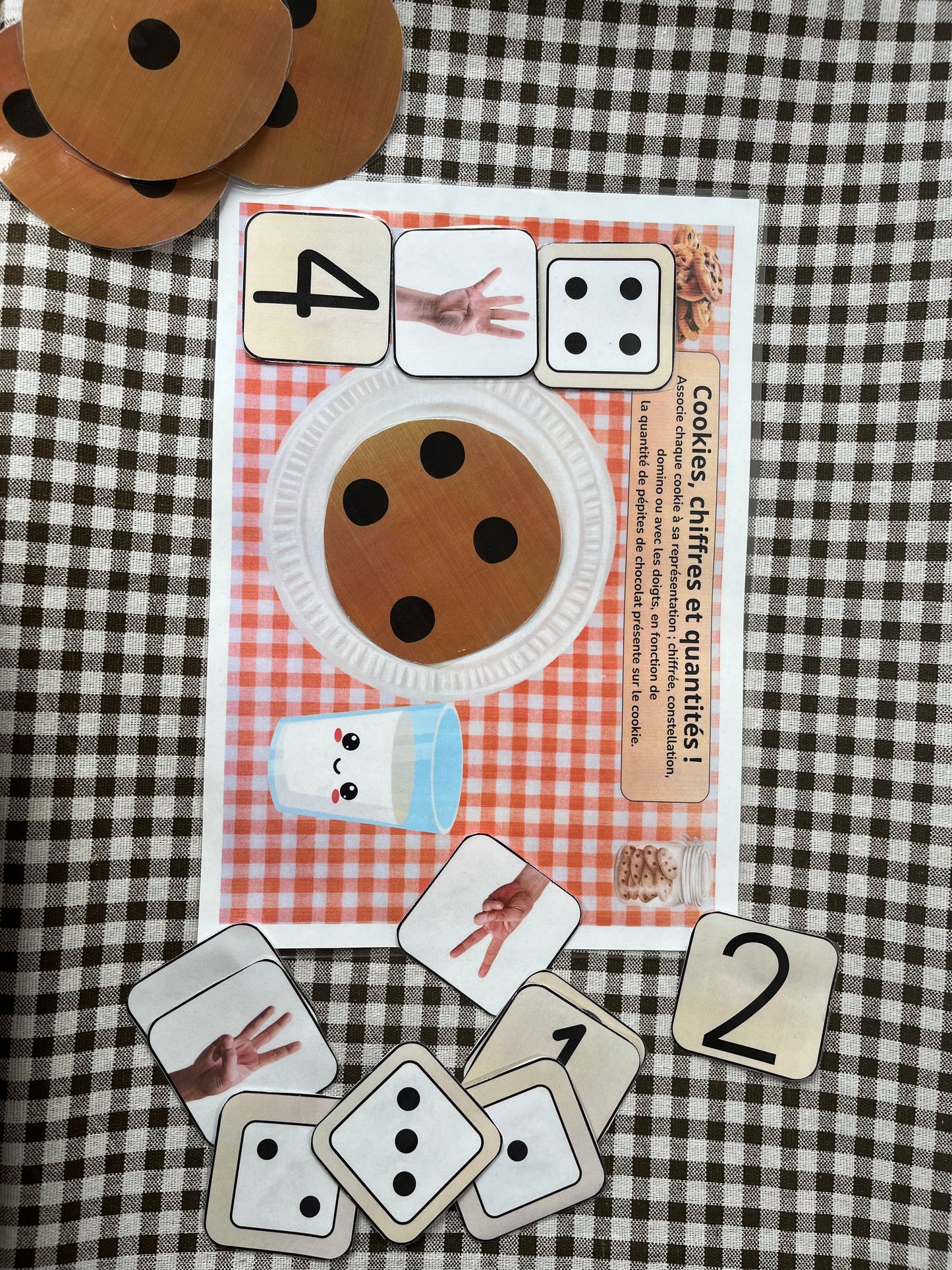 Jeu mathématique 🧮 - Cookies, chiffres et quantités ! 🍪