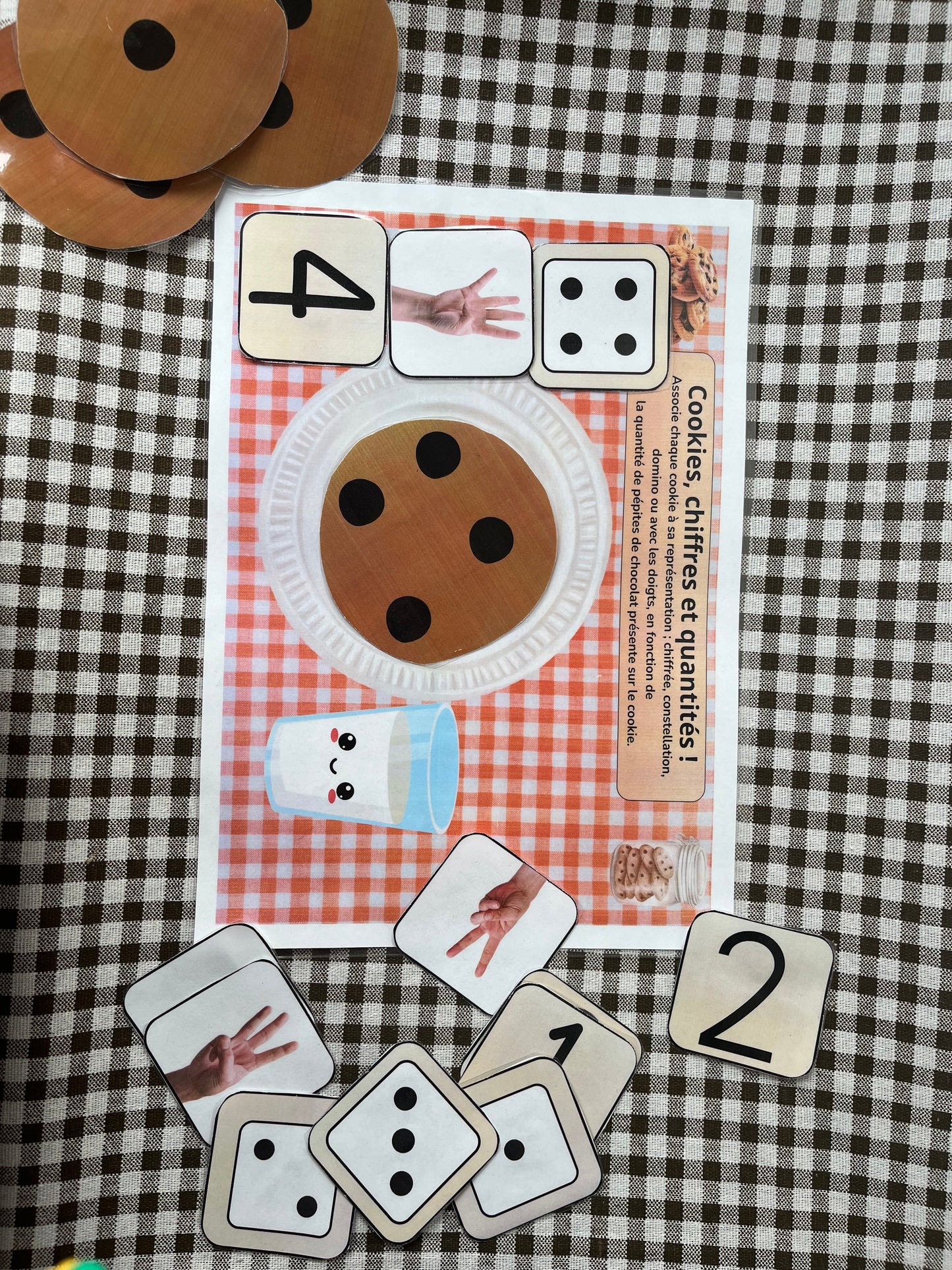 Jeu mathématique 🧮 - Cookies, chiffres et quantités ! 🍪
