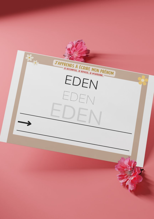 J’apprends à écrire mon prénom - 3 étapes progressives