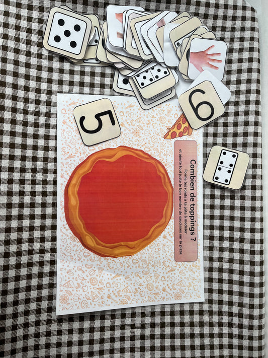 Combien de toppings ? Jeu de la pizza 🍕- Jeu mathématique 🧮